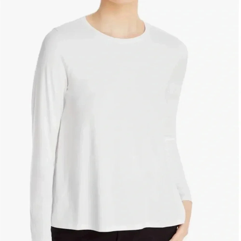 Eileen Fisher long sleeve rayon blend size medium in off white